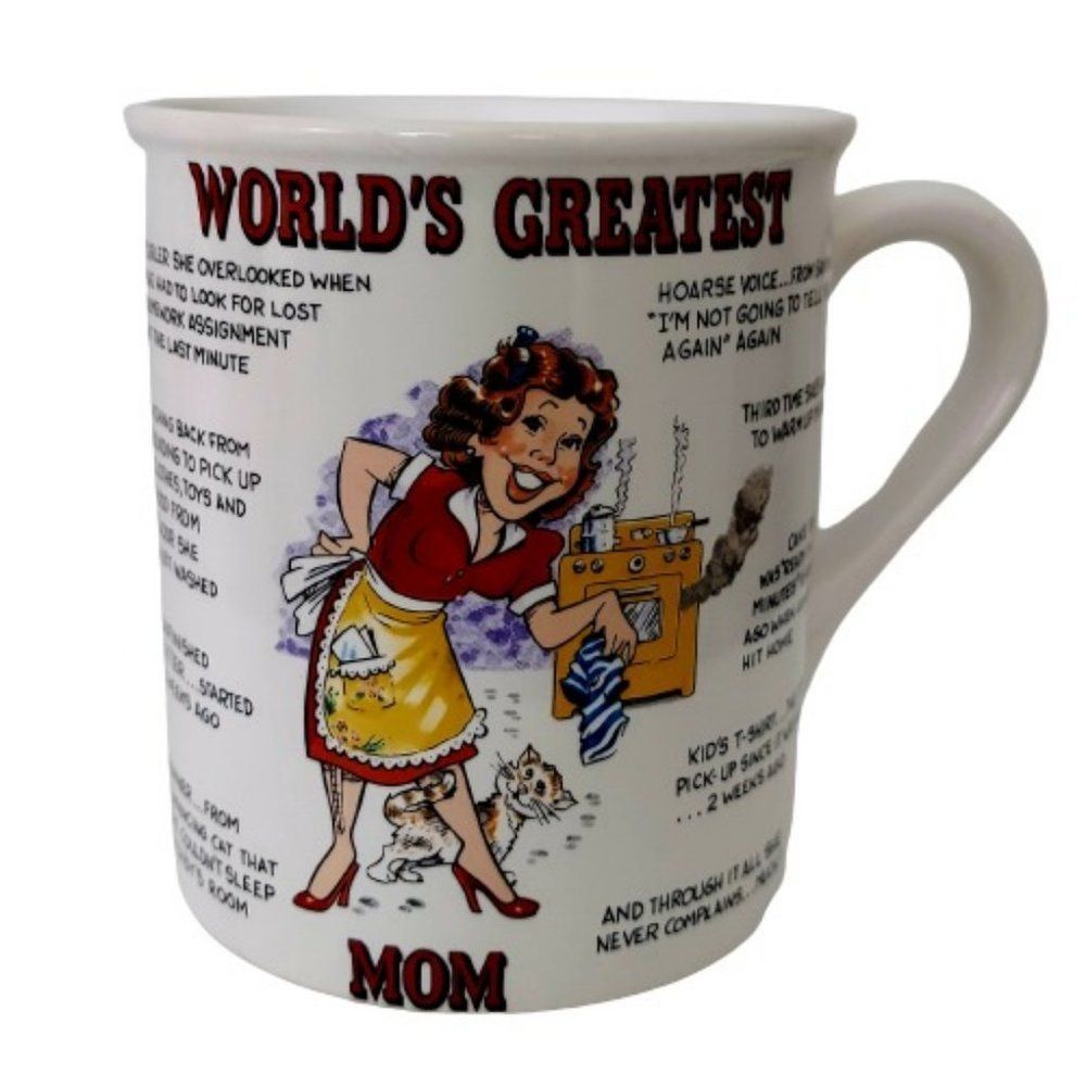 Vintage 1980s Gordon Rockcroft World's Greatest Mom by Papel Mug